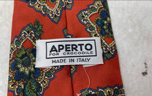 Load image into Gallery viewer, Aperto For Crocodile Mens Multicolor Floral Print Adjustable Designer Tie
