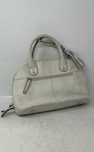 Load image into Gallery viewer, Tignanello Womens White Pebbled Leather Double Handle Zip-Around Satchel Bag
