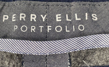 Load image into Gallery viewer, Perry Ellis Portfolio Mens Blue Plaid Flat Front Pockets Dress Pants Size 34/30
