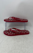 Load image into Gallery viewer, Coach Womens Abbigail Red Slip-On Turnlock Flat Flip-Flop Sandals Size 10B
