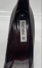 Load image into Gallery viewer, Nathalie M Womens Brown Leather Slip-On High Pump Heels Shoes Size 6B
