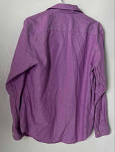 Load image into Gallery viewer, Banana Republic Mens Purple Cotton Slim Fit Spread Collar Dress Shirt Size Small
