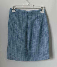 Load image into Gallery viewer, Guess Womens Blue Plaid Tweed Back Zip Short A-Line Skirt Size XS

