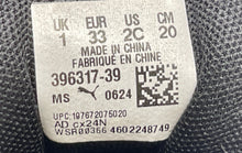 Load image into Gallery viewer, Puma Kids Carter 396317-39 Black White Gray Lace-Up Sneaker Shoes Size 2C
