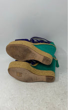 Load image into Gallery viewer, Brian Atwood Womens Purple Green Beige Wedge Heel Strappy Sandals Size 36
