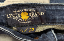 Load image into Gallery viewer, Lucky Brand Womens Blue Stretch Pockets Skinny Leg Jeans Size 4/27
