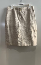 Load image into Gallery viewer, Banana Republic Womens Cream Back Slit Flat Front Straight &amp; Pencil Skirt Size 8
