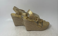 Load image into Gallery viewer, Michael Kors Womens Golden Tone Open Toe Wedge Platform Sandals Size 5M
