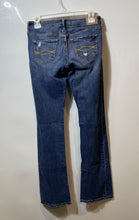 Load image into Gallery viewer, Abercrombie &amp; Fitch Womens Blue Denim Distressed Bootcut Jeans Pants Sz W25 L31
