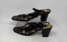 Load image into Gallery viewer, Ipanema Womens Brown Leather Open Toe Casual Block Strappy Heels Size 10M
