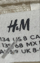 Load image into Gallery viewer, H&amp;M Girls Beige Sleeveless Smocked Square Neck Stretch Mini Dress Size 8
