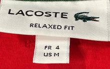 Load image into Gallery viewer, Lacoste Mens Red Cotton Short Sleeve Crew Neck Relaxed Fit Graphic T-Shirt Sz M
