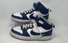 Load image into Gallery viewer, Nike Kids Court Borough Mid 2 GS CD7782-107 White Blue Basketball Shoes Size 7Y
