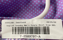 Load image into Gallery viewer, English Laundry Mens Purple Printed Cotton Collared Button-Up Shirt Size 2XL
