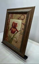 Load image into Gallery viewer, Decorative Wall Hanging Framed Red Iris Botanical Art Painting By Vivian Flasch
