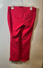 Load image into Gallery viewer, Express Womens Red Flat Front Pockets Cuffed Hem Straight Leg Ankle Pants Size 4
