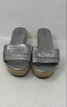 Load image into Gallery viewer, Michael Kors Womens Brady Silver Open Toe Slip-On Platform Sandals Size 10M
