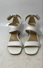 Load image into Gallery viewer, Michael Kors Womens Ashton Mid White Leather Ankle Strap Sandals Size 8.5
