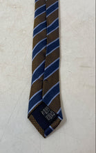 Load image into Gallery viewer, Renato Balestra Mens Blue Silk Striped Adjustable Pointed Tie
