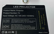 Load image into Gallery viewer, White Home Theater HDMI USB AV Built-In-Speakers LED Projector Not Tested
