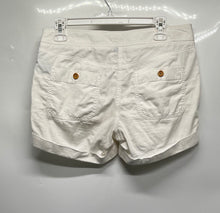 Load image into Gallery viewer, J.Crew Womens White Flat Front Slash Pockets Hook And Eye Chino Shorts Size 4
