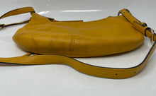 Load image into Gallery viewer, Michael Kors Womens Mustard Yellow Leather Bag Charm Zipper Crossbody Handbag
