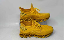 Load image into Gallery viewer, Vooncosir Womens Yellow Black Off Love Low Top Lace-Up Sneaker Shoes Size 36
