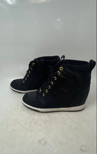 Load image into Gallery viewer, Bebe Sport Womens Black Lace-Up High Top Wedge Heel Sneakers Shoes Size 9
