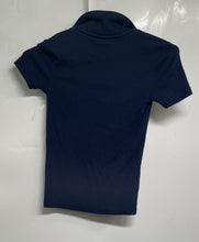 Load image into Gallery viewer, Tommy Hilfiger Womens Blue Short Sleeve Slim Fit Quarter-Zip Polo Shirt Size XXS
