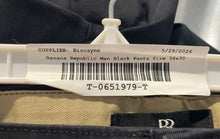 Load image into Gallery viewer, Banana Republic Mens Black Flat Front Straight Leg Chino Pants Size 36X30
