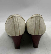 Load image into Gallery viewer, Authentic Tory Burch Womens Cream Beige Slip-On Wedge Pump Heels Sz 6.5M Damaged
