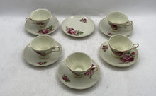Load image into Gallery viewer, Lot Of 11 Pcs Formalities By Baum Bros White Floral Teacups &amp; Saucer Set
