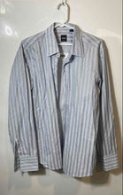Load image into Gallery viewer, Hugo Boss Mens Light Blue Striped Fitted Long Sleeve Button-Up Shirt Size L
