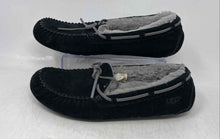 Load image into Gallery viewer, UGG Mens Olsen Black Suede Sheepskin Round Toe Slip-On Slippers Size 10
