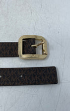Load image into Gallery viewer, Michael Kors Womens 556267 Brown Signature Print Adjustable Buckle Belt Size L
