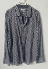 Load image into Gallery viewer, Calvin Klein Mens Black White Gingham Print Long Sleeve Button-Up Shirt Size XXL
