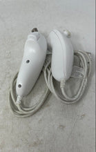 Load image into Gallery viewer, Lot Of 2 Pcs Nintendo Wii White Wired Nunchuk Gaming Controller Untested
