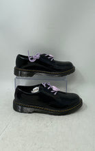 Load image into Gallery viewer, Dr. Martens Unisex 1461 Y Black Purple Leather Lace-Up Sneaker Shoes Size M6 W7

