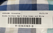 Load image into Gallery viewer, Brooks Brothers Mens Blue Green &amp; White Plaid Long Sleeve Button-Up Shirt Sz XL
