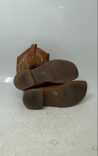 Load image into Gallery viewer, Genuine Leather Kids Brown Square Toe Pull-On Cowboy Western Boots Size EUR 38
