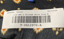 Load image into Gallery viewer, Zara Mens Multicolor Printed Regular Fit Short Sleeve Button-Up Shirt Size M
