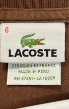 Load image into Gallery viewer, Lacoste Mens Brown Crocodile Logo Short Sleeve Spread Collar Polo Shirt Size 6
