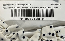 Load image into Gallery viewer, Vineyard Vines Womens White And Black Polka Dot Long Sleeve Shirt Dress Size S
