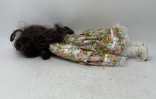Load image into Gallery viewer, Brown Hair And Eyes Collectible Porcelain Doll In Floral Dress With Box
