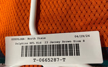 Load image into Gallery viewer, Reebok Kids Orange Miami Dolphins Ronnie Brown #23 Football-NFL Jersey Size S
