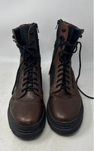 Load image into Gallery viewer, Aldo Mens Brown Black Leather Round Toe Lace-Up Ankle Combat Boots Size 11
