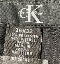 Load image into Gallery viewer, Calvin Klein Mens Black Flat Front Pockets Straight Leg Dress Pants Size 36X32
