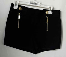 Load image into Gallery viewer, Express Womens Black Flat Front High Waist Zipper Pocket Sailor Shorts Size 6
