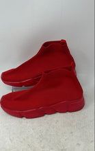 Load image into Gallery viewer, Mudd Womens Red Knit High Top Slip-On Sock Style Sneaker Shoes Size 9
