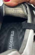 Load image into Gallery viewer, Karl Lagerfeld Paris Mens Karl Head Black Leather Lace-Up Sneaker Shoes Size 11M
